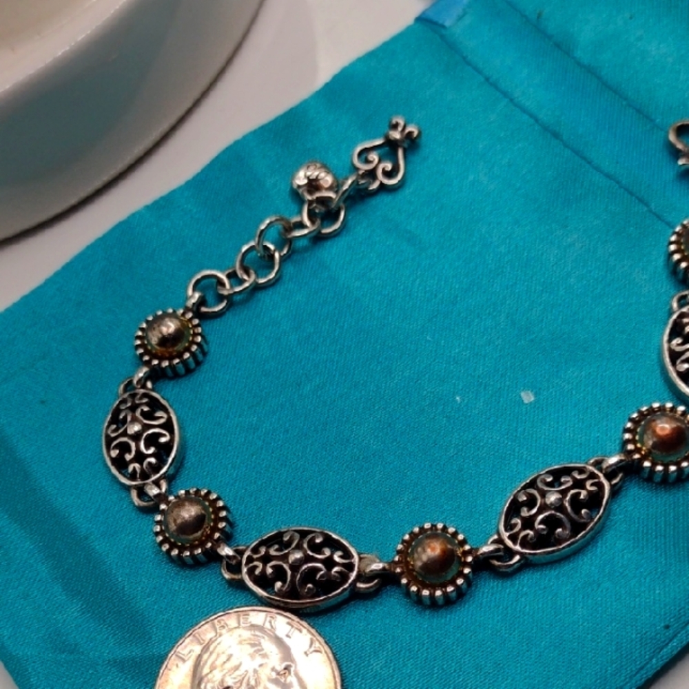 Brighton Decorative Bracelet With Bronze Pearl Accents